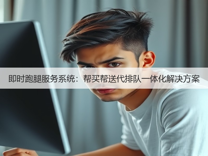 即时跑腿服务系统：帮买帮送代排队一体化解决方案