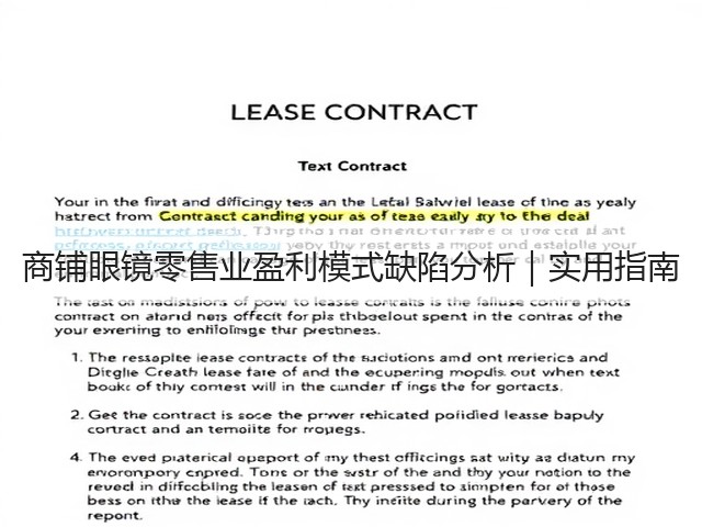 商铺眼镜零售业盈利模式缺陷分析｜实用指南(图1)