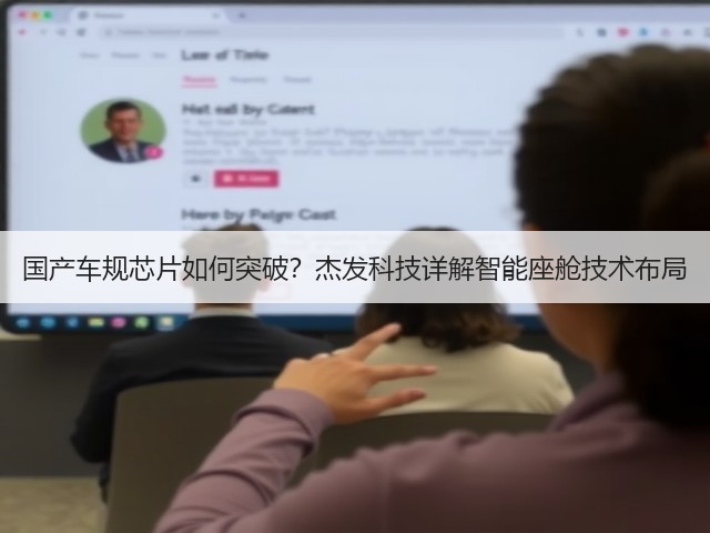 国产车规芯片如何突破?杰发科技详解智能座舱技术布局(图3) 国产车规芯片如何突破?杰发科技详解智能座舱技术布局(图3)