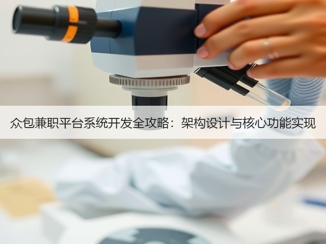 众包兼职平台系统开发全攻略：架构设计与核心功能实现(图3)