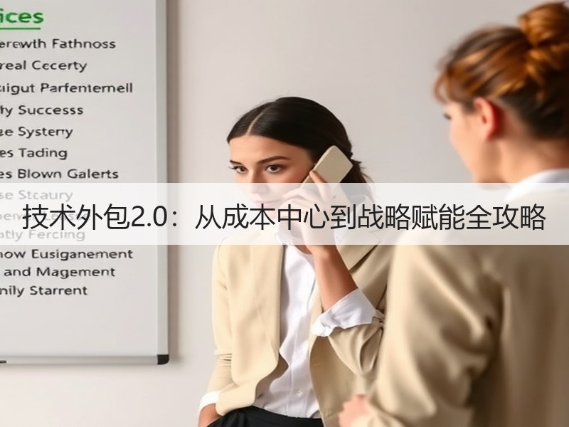 技术外包2.0：从成本中心到战略赋能全攻略