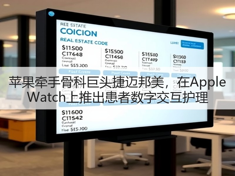 苹果牵手骨科巨头捷迈邦美，在Apple Watch上推出患者