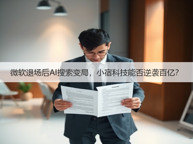 微软退场后AI搜索变局,小宿科技能否逆袭百亿?(图2) 微软退场后AI搜索变局,小宿科技能否逆袭百亿?(图2)