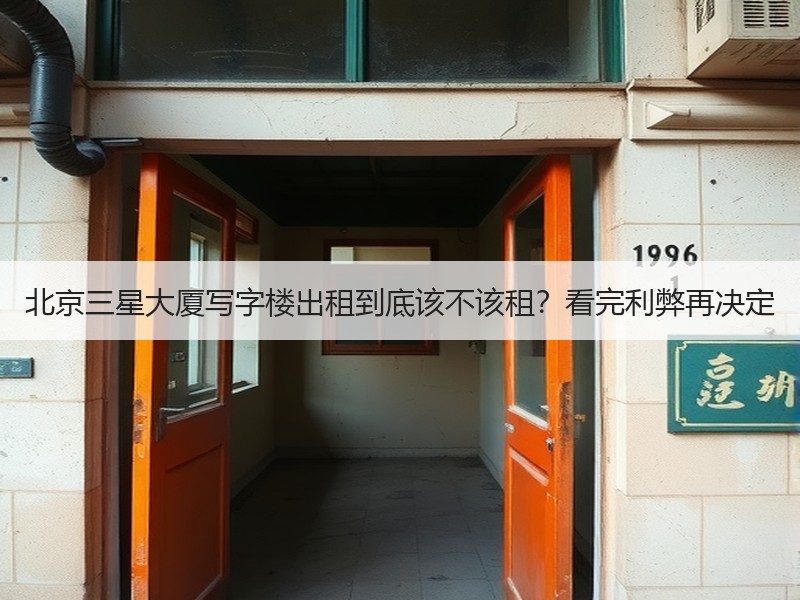 北京三星大厦写字楼出租到底该不该租？看完利弊再决定