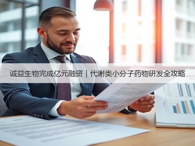 诚益生物完成亿元融资｜代谢类小分子药物研发全攻略(图1)