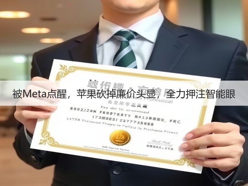 被Meta点醒，苹果砍掉廉价头显，全力押注智能眼
