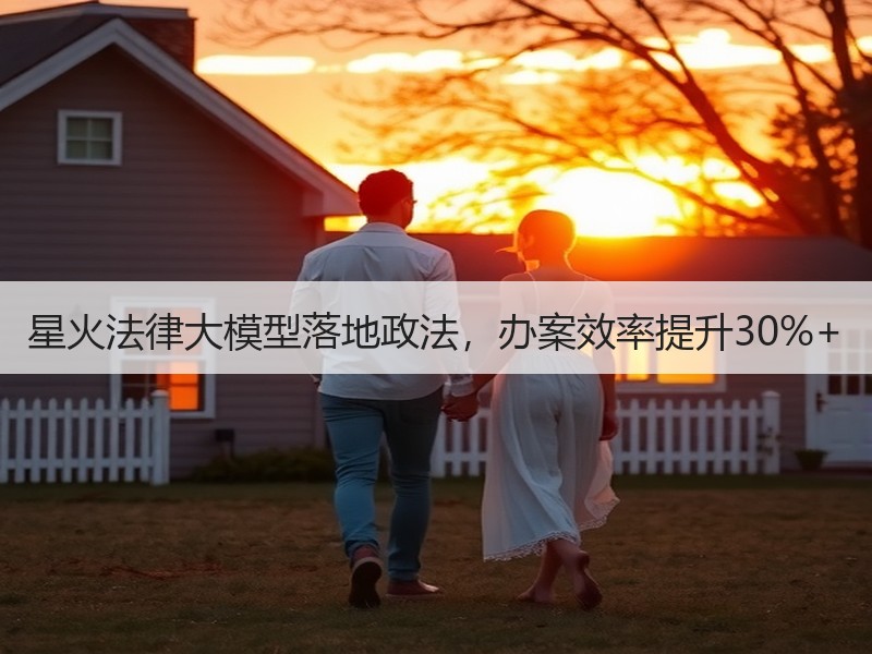 星火法律大模型落地政法，办案效率提升30%+