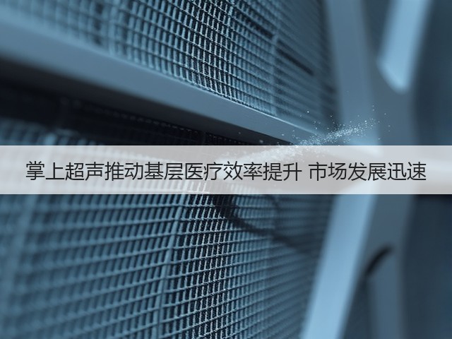 掌上超声推动基层医疗效率提升 市场发展迅速(图2) 掌上超声推动基层医疗效率提升 市场发展迅速(图2)