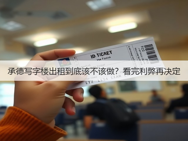 承德写字楼出租到底该不该做？看完利弊再决定(图3)
