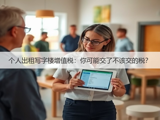 个人出租写字楼增值税：你可能交了不该交的税？(图1)