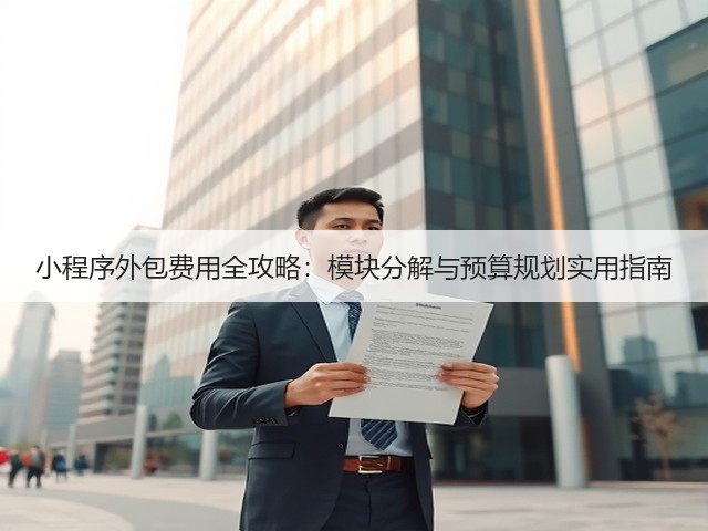小程序外包费用全攻略：模块分解与预算规划实用指南(图3)